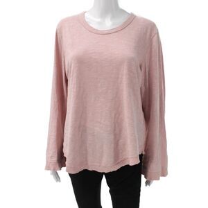 Wilt Womens Basic Cotton Long Sleeve Round Neck T Shirt Pink Size L